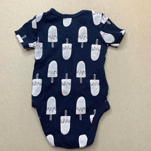 Load image into Gallery viewer, unisex Kids &amp; Co, navy cotton bodysuit / romper, EUC, size 0000,  