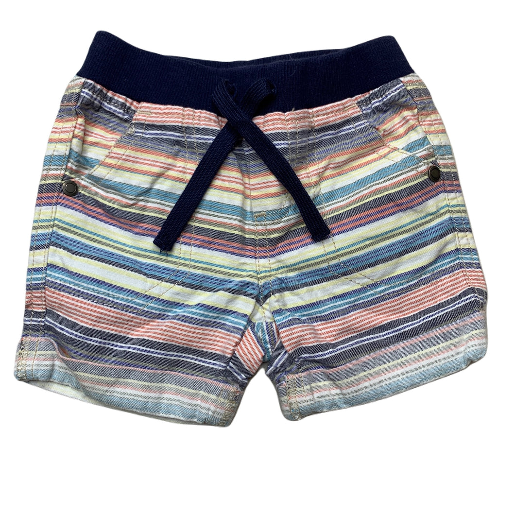 Boys 4 Baby, striped cotton shorts, elasticated, EUC, size 000,  