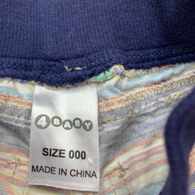 Load image into Gallery viewer, Boys 4 Baby, striped cotton shorts, elasticated, EUC, size 000,  