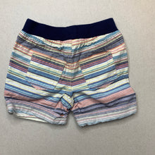 Load image into Gallery viewer, Boys 4 Baby, striped cotton shorts, elasticated, EUC, size 000,  