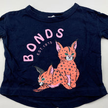 Load image into Gallery viewer, unisex Bonds, navy cotton long sleeve top, GUC, size 000,  