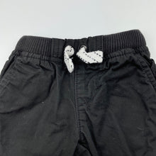 Load image into Gallery viewer, Boys Target, dark grey cotton pants, elasticated, GUC, size 000,  