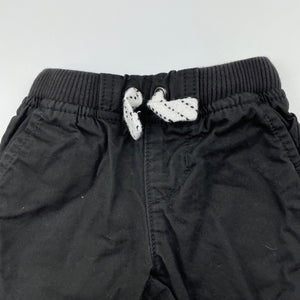Boys Target, dark grey cotton pants, elasticated, GUC, size 000,  