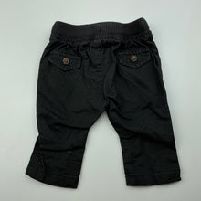 Load image into Gallery viewer, Boys Target, dark grey cotton pants, elasticated, GUC, size 000,  