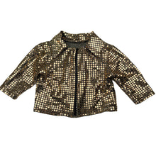 Load image into Gallery viewer, Girls Starz on Stage, gold shiny dance top, GUC, size 12,  