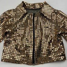 Load image into Gallery viewer, Girls Starz on Stage, gold shiny dance top, GUC, size 12,  