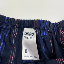 Load image into Gallery viewer, Girls Anko, navy cotton &amp; metallic stripe top, EUC, size 8,  