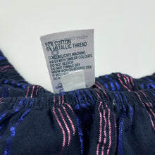 Load image into Gallery viewer, Girls Anko, navy cotton &amp; metallic stripe top, EUC, size 8,  