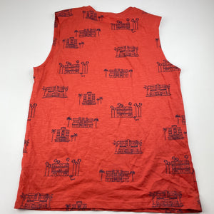 Boys Anko, orange cotton tank top, EUC, size 12,  