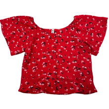 Load image into Gallery viewer, Girls KID, red floral lightweight top, EUC, size 10,  