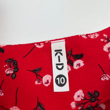 Load image into Gallery viewer, Girls KID, red floral lightweight top, EUC, size 10,  
