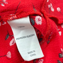 Load image into Gallery viewer, Girls KID, red floral lightweight top, EUC, size 10,  