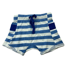Load image into Gallery viewer, unisex Baby Berry, striped cotton shorts, elasticated, EUC, size 0000,  