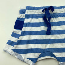 Load image into Gallery viewer, unisex Baby Berry, striped cotton shorts, elasticated, EUC, size 0000,  