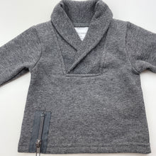 Load image into Gallery viewer, unisex Baby Baby, grey fleece lined sweater / top, EUC, size 0000,  