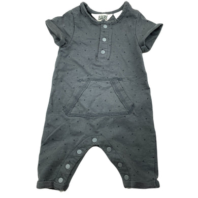 unisex Cotton On, grey cotton romper, EUC, size 000,  