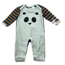 Load image into Gallery viewer, unisex Cotton On, stretchy romper, panda, EUC, size 0000,  
