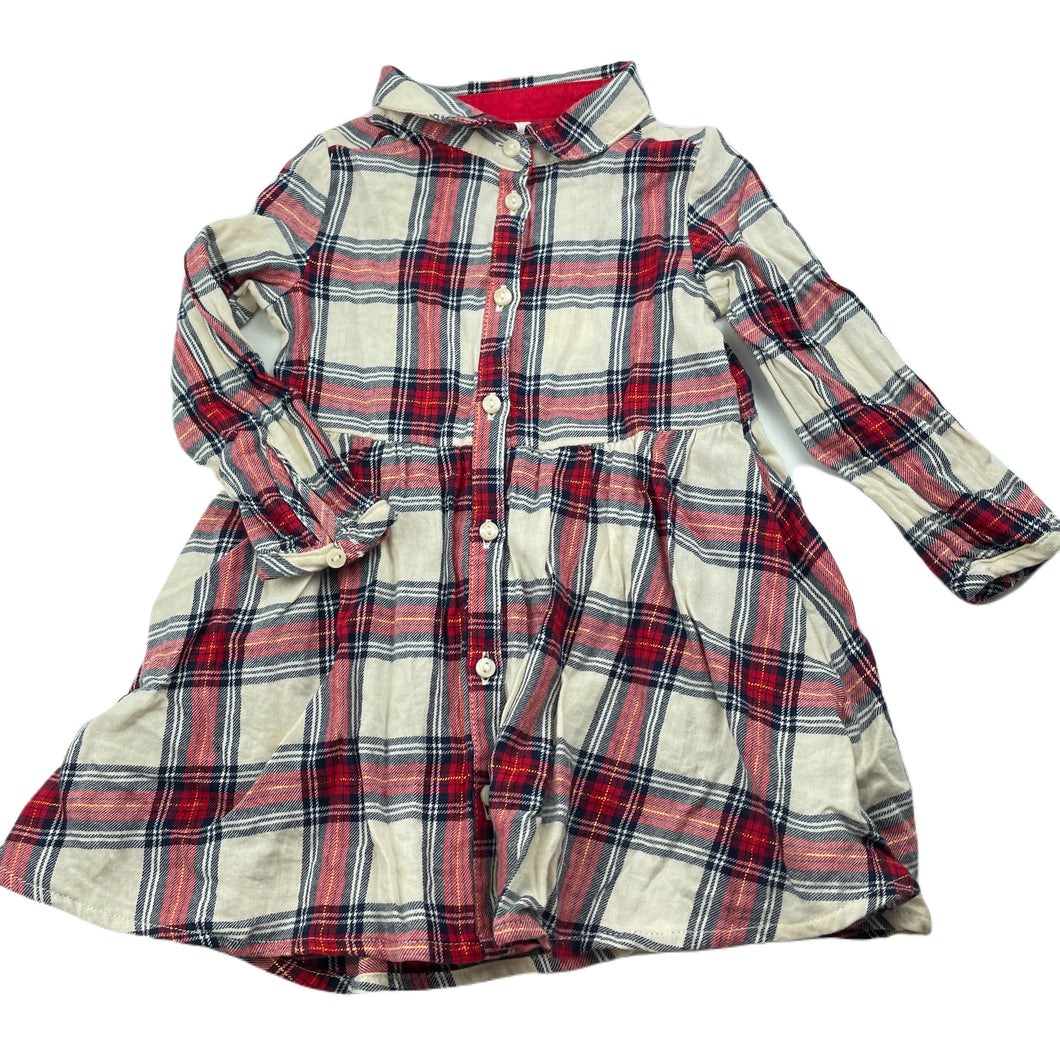 Girls H&M, cotton shirt dress, EUC, size 1, L: 40cm