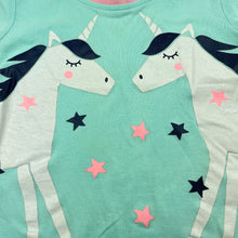 Load image into Gallery viewer, Girls Kids &amp; Co, cotton pyjama t-shirt / top, unicorns, FUC, size 2,  