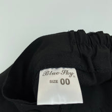 Load image into Gallery viewer, Boys Blue Sky, black formal pants, elasticated, Inside leg: 23cm, EUC, size 00,  