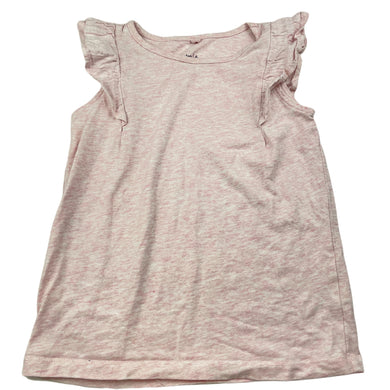 Girls Anko, pink marle cotton top, GUC, size 6,  
