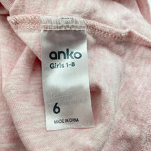 Load image into Gallery viewer, Girls Anko, pink marle cotton top, GUC, size 6,  