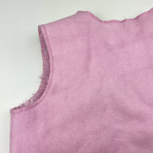 Load image into Gallery viewer, Girls pink, faux fur lined faux suede vest, no labels, armpit to armpit: 33cm, GUC, size 5-6,  