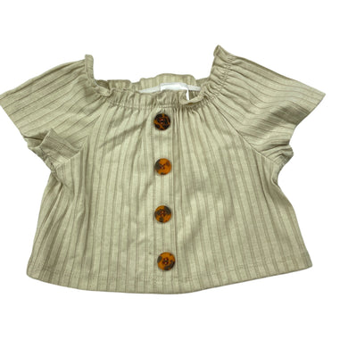 Girls Mango, ribbed short sleeve top, never worn, EUC, size 0,  