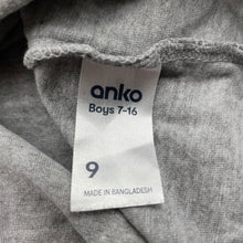 Load image into Gallery viewer, Boys Anko, grey marle t-shirt / top, skate, GUC, size 9,  