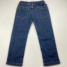 Load image into Gallery viewer, Girls Fun Spirit, stretch denim jeans, adjustable, Inside leg: 36.5cm, GUC, size 3,  