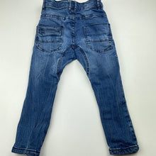 Load image into Gallery viewer, Boys Cotton On, distressed stretch denim jeans, adjustable, GUC, size 3,  