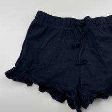Load image into Gallery viewer, Girls Anko, navy cotton shorts, elasticated, EUC, size 7,  