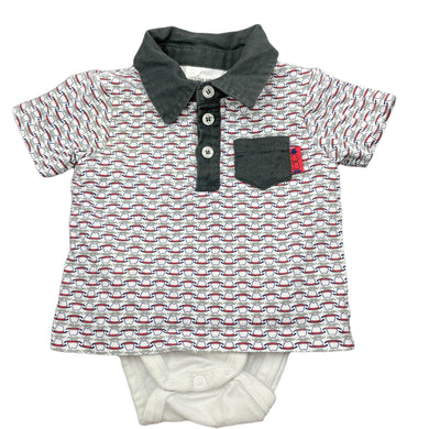 Boys Baby Baby, cotton bodysuit / romper, GUC, size 000,  