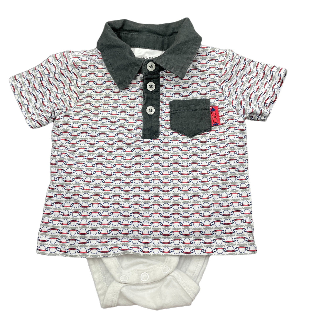Boys Baby Baby, cotton bodysuit / romper, GUC, size 000,  