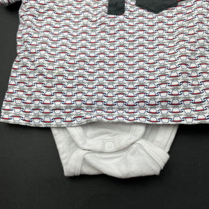 Boys Baby Baby, cotton bodysuit / romper, GUC, size 000,  