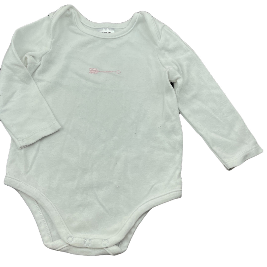 Girls Target, embroidered cotton bodysuit / romper, GUC, size 00,  