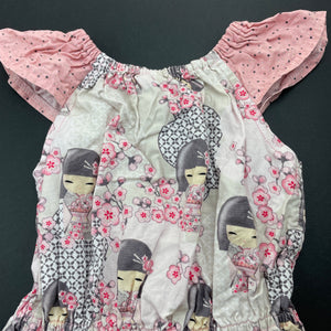 Girls lightweight, top, cherry blossom, GUC, size 2,  