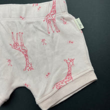 Load image into Gallery viewer, Girls Anko, pink organic cotton shorts, elasticated, EUC, size 000,  