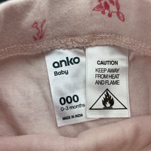 Load image into Gallery viewer, Girls Anko, pink organic cotton shorts, elasticated, EUC, size 000,  