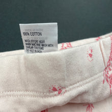 Load image into Gallery viewer, Girls Anko, pink organic cotton shorts, elasticated, EUC, size 000,  