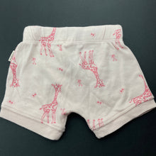 Load image into Gallery viewer, Girls Anko, pink organic cotton shorts, elasticated, EUC, size 000,  