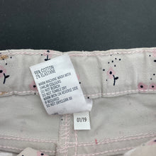 Load image into Gallery viewer, Girls Anko, floral stretch cotton pants, adjustable, EUC, size 00,  