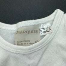 Load image into Gallery viewer, unisex Marquise, soft cotton bodysuit / romper, EUC, size 0000,  