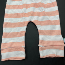 Load image into Gallery viewer, Girls Peekaboo Box, striped cotton leggings / bottoms, EUC, size 000,  