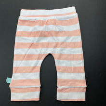 Load image into Gallery viewer, Girls Peekaboo Box, striped cotton leggings / bottoms, EUC, size 000,  