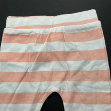 Load image into Gallery viewer, Girls Peekaboo Box, striped cotton leggings / bottoms, EUC, size 000,  