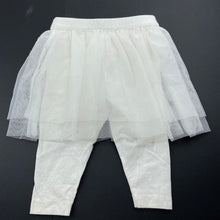 Load image into Gallery viewer, Girls Carters, white &amp; gold glitter tutu leggings, EUC, size 0,  