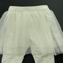 Load image into Gallery viewer, Girls Carters, white &amp; gold glitter tutu leggings, EUC, size 0,  