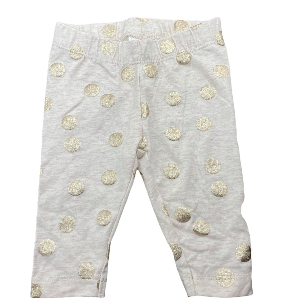 Girls Anko, gold spot stretchy leggings / bottoms, EUC, size 000,  