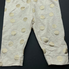 Load image into Gallery viewer, Girls Anko, gold spot stretchy leggings / bottoms, EUC, size 000,  